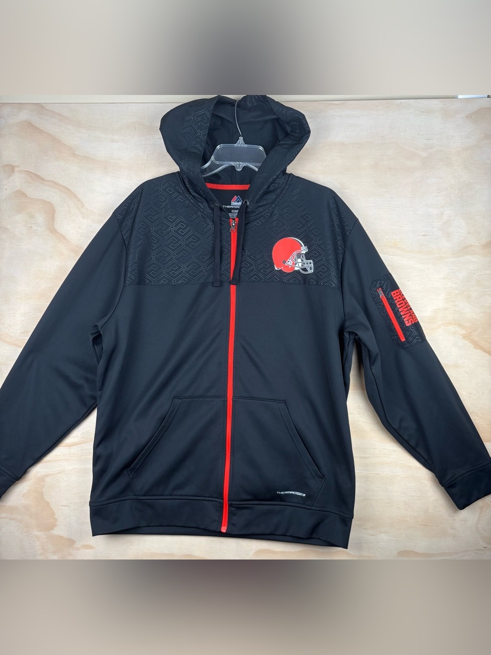 Cleveland Browns Majestic Therma Base Jacket  Men’s  XL Brown Hoodie Zip Up